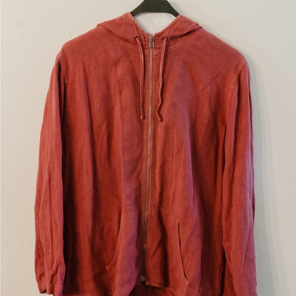Chico's Crimson Hooded Jacket